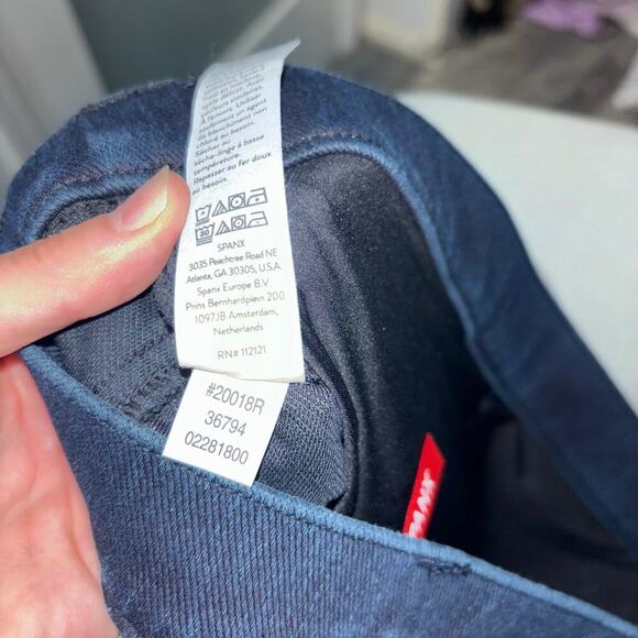 SPANX ShapeEveryWear Ankle Skinny Jeans Dark Wash|Sz Medium 8/10 Pull-On Stretch - Picture 9 of 13